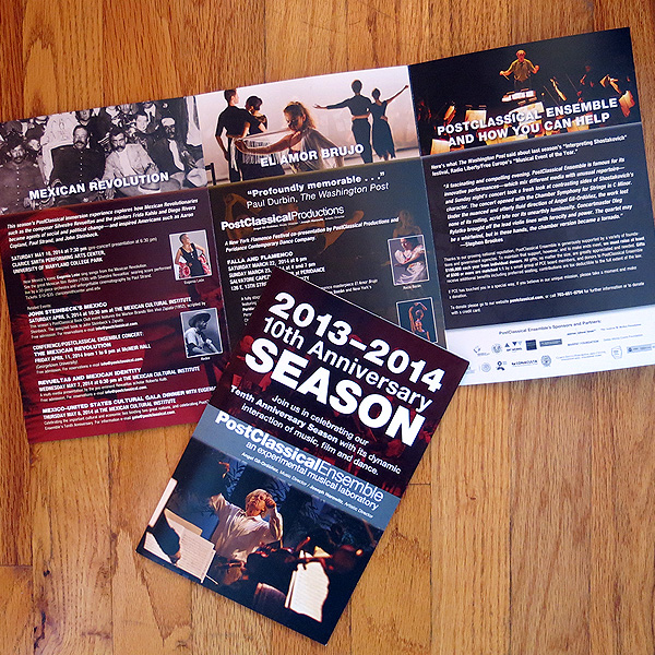 PostClassical Ensemble 2013-14 Season Brochure